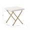 Flash Furniture Eleanor 56-in Folding Double Saucer Chair w/2 Folding Ottomans Ivory Faux Shearling w/Gold Frame FV-FDS-001-2FR-IV-SGD-GG - alternate 7